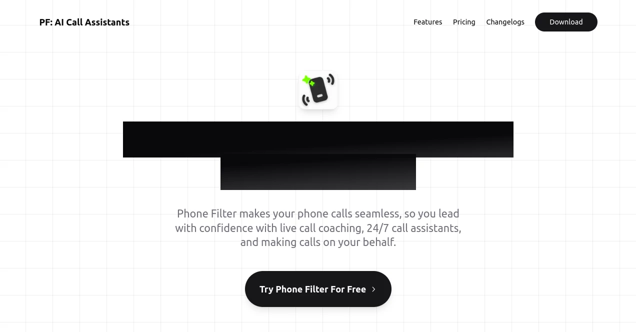 Screenshot of Phone Filter App – An AI tool in the ,Other ,AI Voice Assistants  category, showcasing its interface and key features.