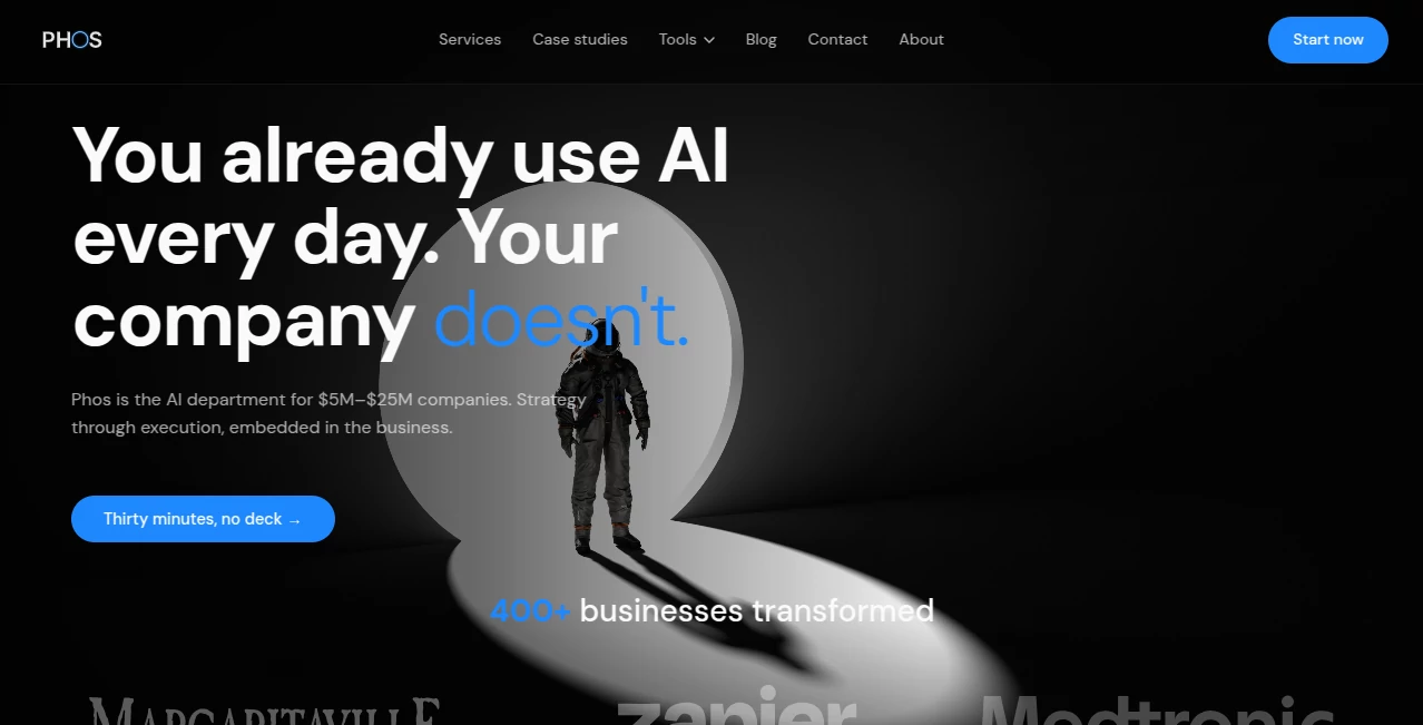 Screenshot of PHOS AI Labs – An AI tool in the ,Other  category, showcasing its interface and key features.