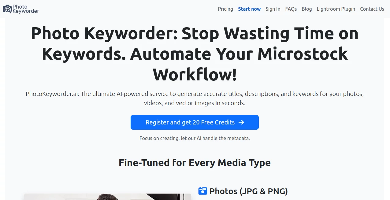Screenshot of Photo Keyworder – An AI tool in the ,AI Image Recognition ,Photo & Image Editor ,AI Photography  category, showcasing its interface and key features.