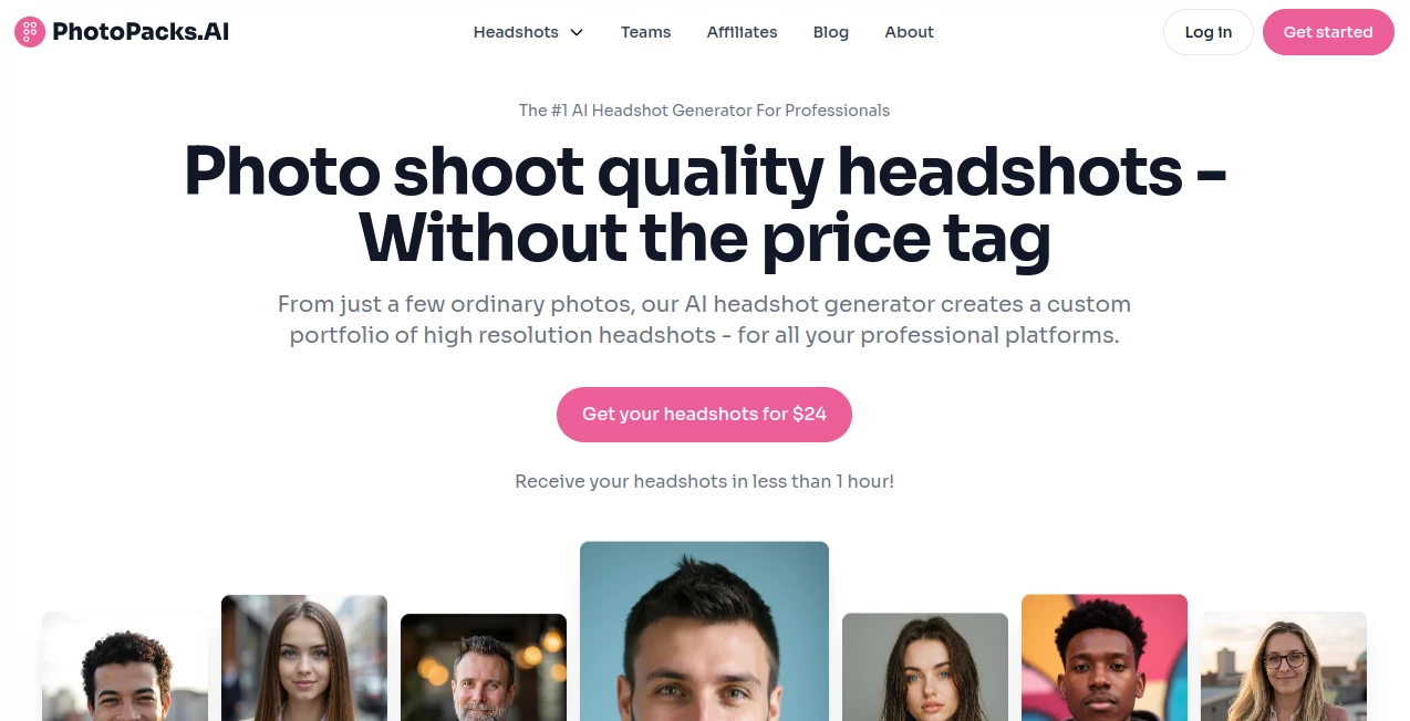 Screenshot of Photo Packs AI – An AI tool in the ,AI Photo & Image Generator ,AI Photography ,AI Profile Picture Generator ,AI Selfie & Portrait  category, showcasing its interface and key features.