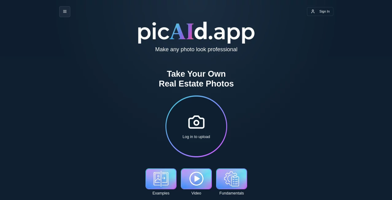 Screenshot of Picaid – An AI tool in the ,AI Photo & Image Generator ,AI Photography ,AI Background Remover ,AI Image to Image  category, showcasing its interface and key features.