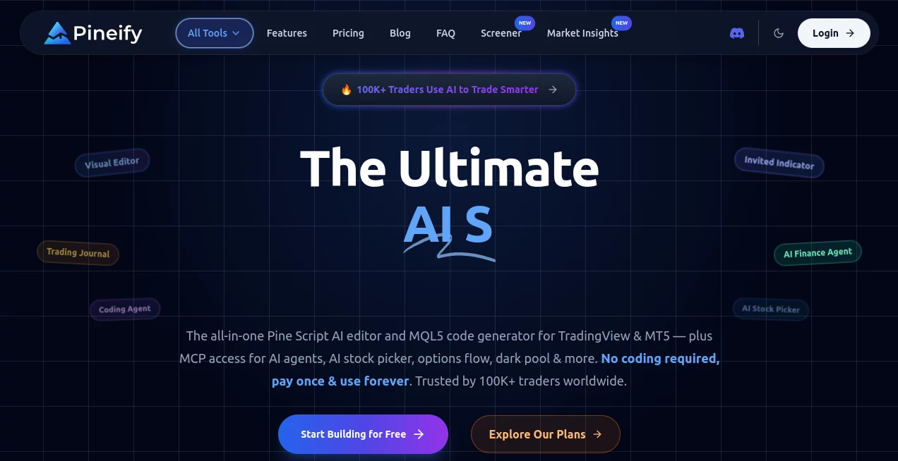 Screenshot of Pineify – An AI tool in the ,AI No-Code & Low-Code ,AI Code Generator ,AI Developer Tools ,AI Trading Bot Assistant  category, showcasing its interface and key features.