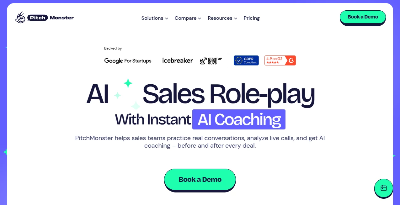Screenshot of PitchMonster – An AI tool in the ,AI Sales Assistant ,AI Recruiting ,AI Customer Service Assistant  category, showcasing its interface and key features.