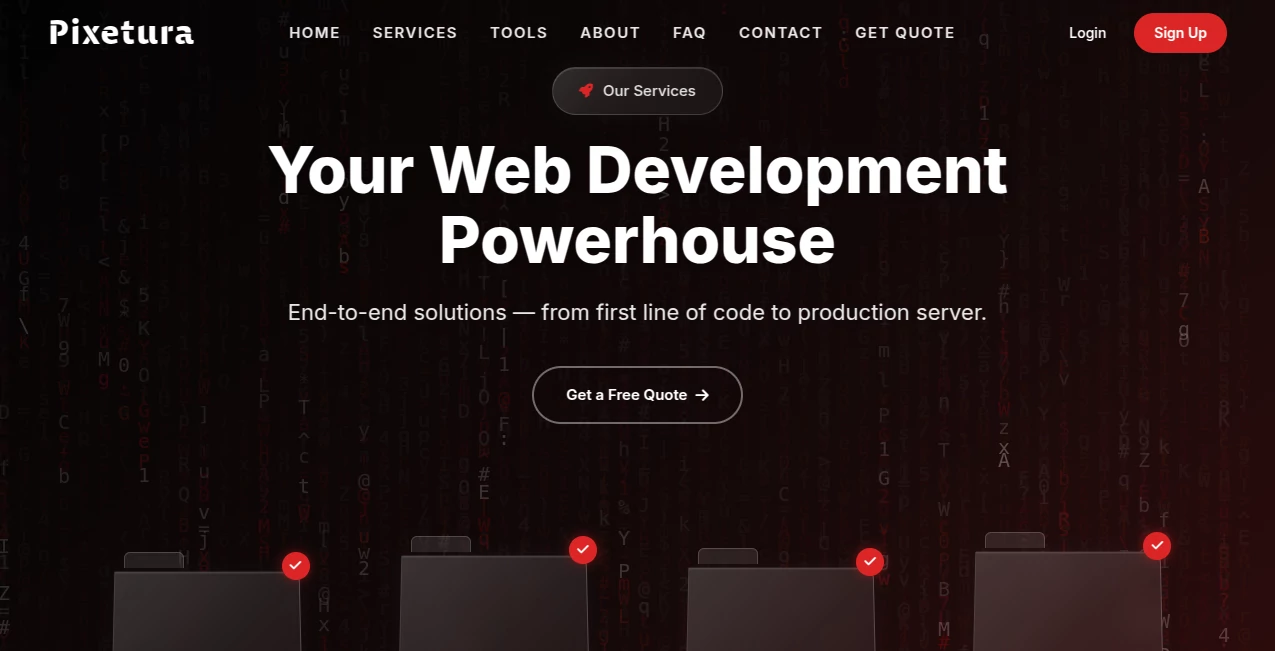 Screenshot of Pixetura – An AI tool in the ,AI Website Builder ,AI No-Code & Low-Code ,AI Business Ideas Generator ,AI Developer Tools  category, showcasing its interface and key features.