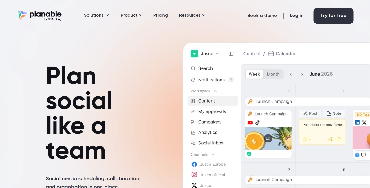 Screenshot of Planable – An AI tool in the ,AI Content Generator ,AI Social Media Assistant ,AI Marketing Plan Generator ,AI Team Collaboration  category, showcasing its interface and key features.