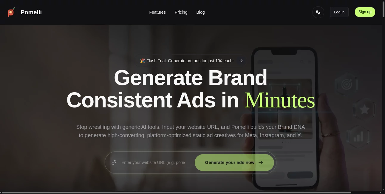 Screenshot of pomelli – An AI tool in the ,AI Ad Creative Assistant ,AI Ad Generator ,AI Marketing Plan Generator ,AI Advertising Assistant  category, showcasing its interface and key features.