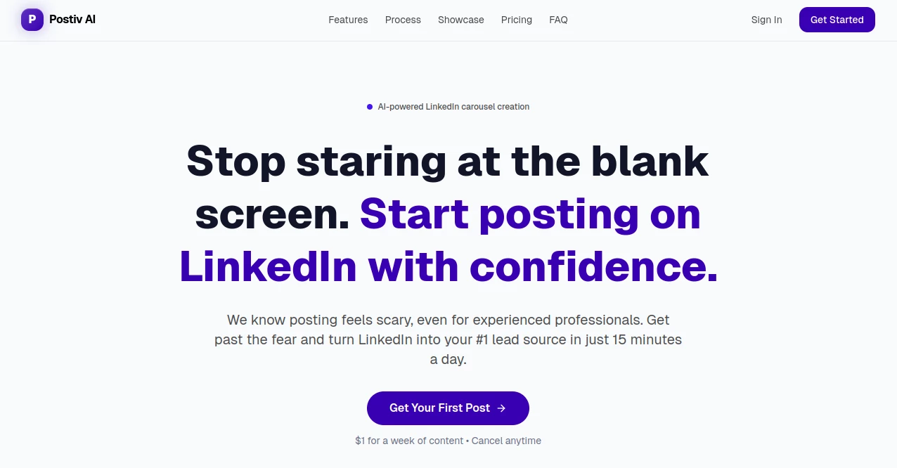 Screenshot of Postiv AI – An AI tool in the ,AI Content Generator ,AI Scheduling ,AI Social Media Assistant ,AI Knowledge Base  category, showcasing its interface and key features.