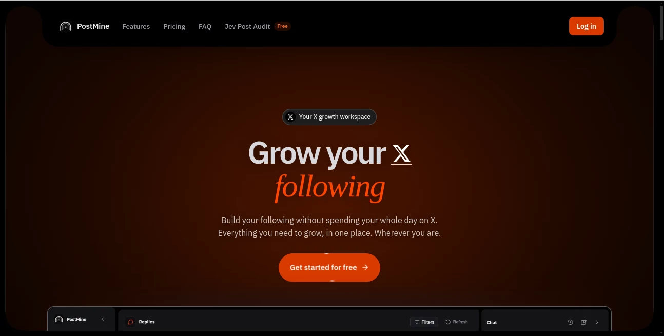 Screenshot of Grow your impressions in X – An AI tool in the ,AI Digital Marketing Generator ,Productivity  category, showcasing its interface and key features.