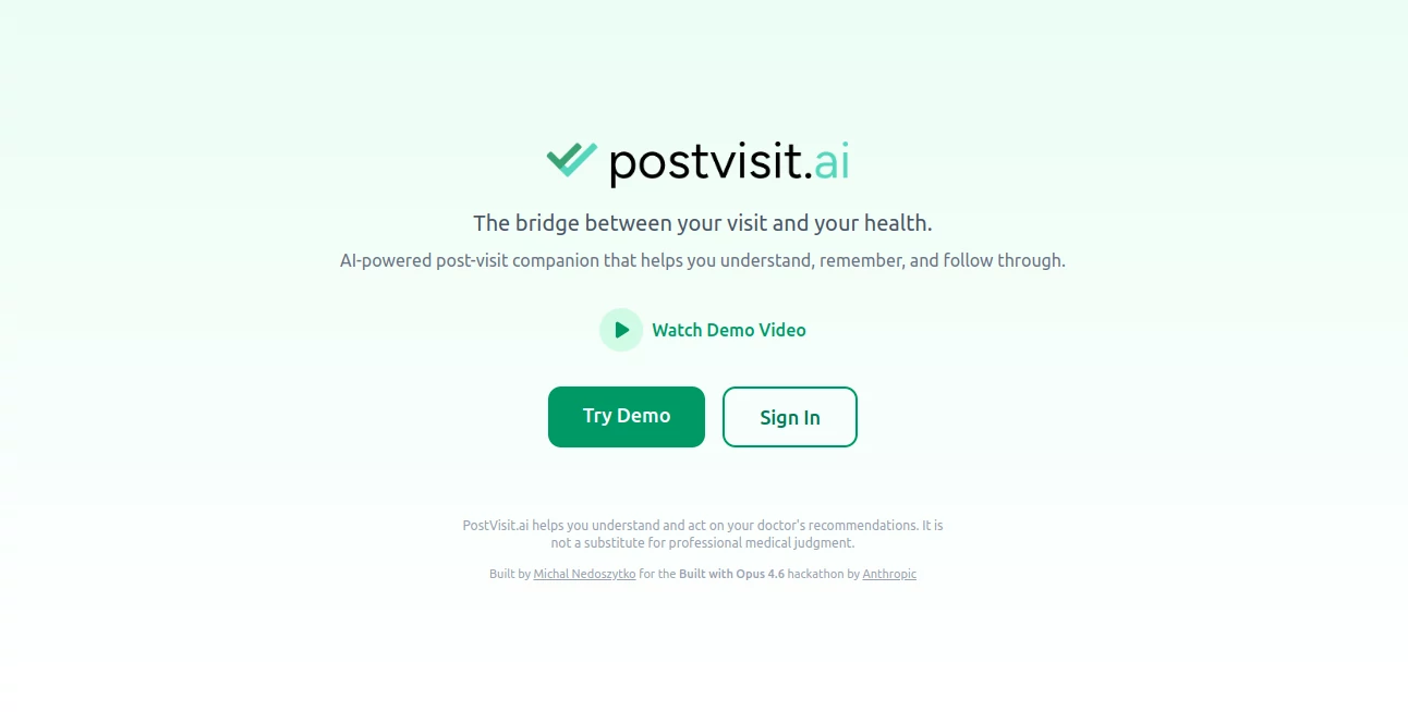 Screenshot of Postvisit AI – An AI tool in the ,AI Analytics Assistant ,AI Customer Service Assistant ,AI CRM Assistant ,AI Forms & Surveys  category, showcasing its interface and key features.