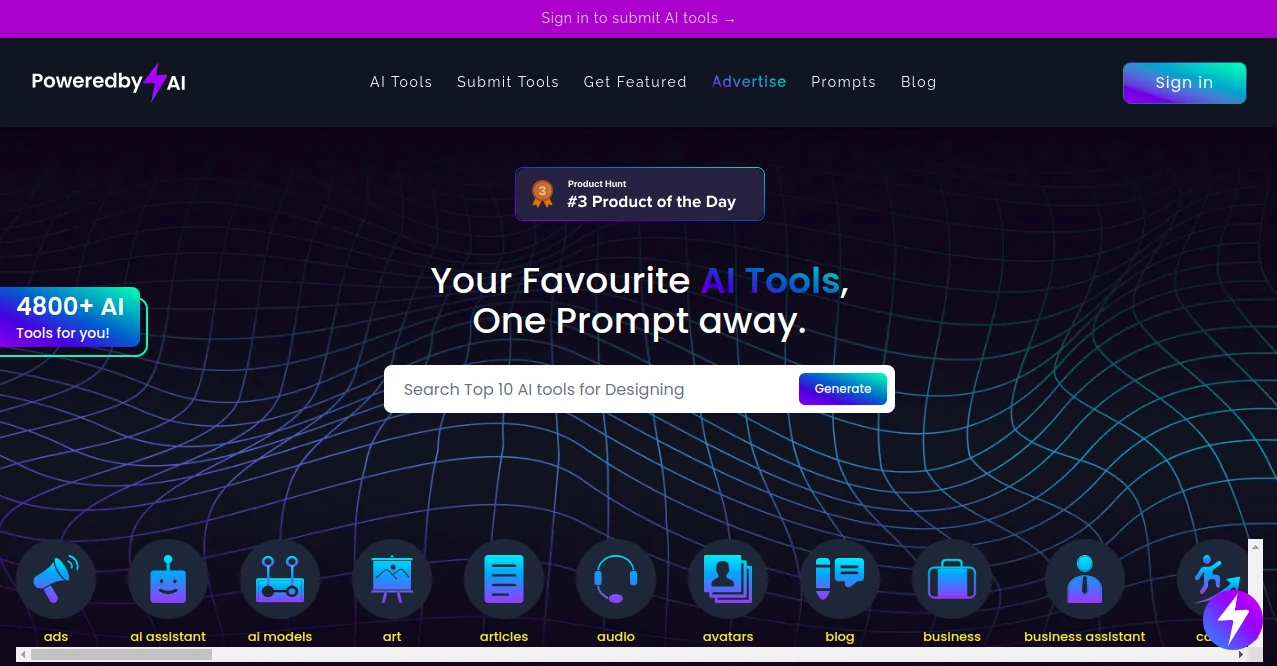 Screenshot of PoweredbyAI – An AI tool in the ,AI Tools Directory  category, showcasing its interface and key features.