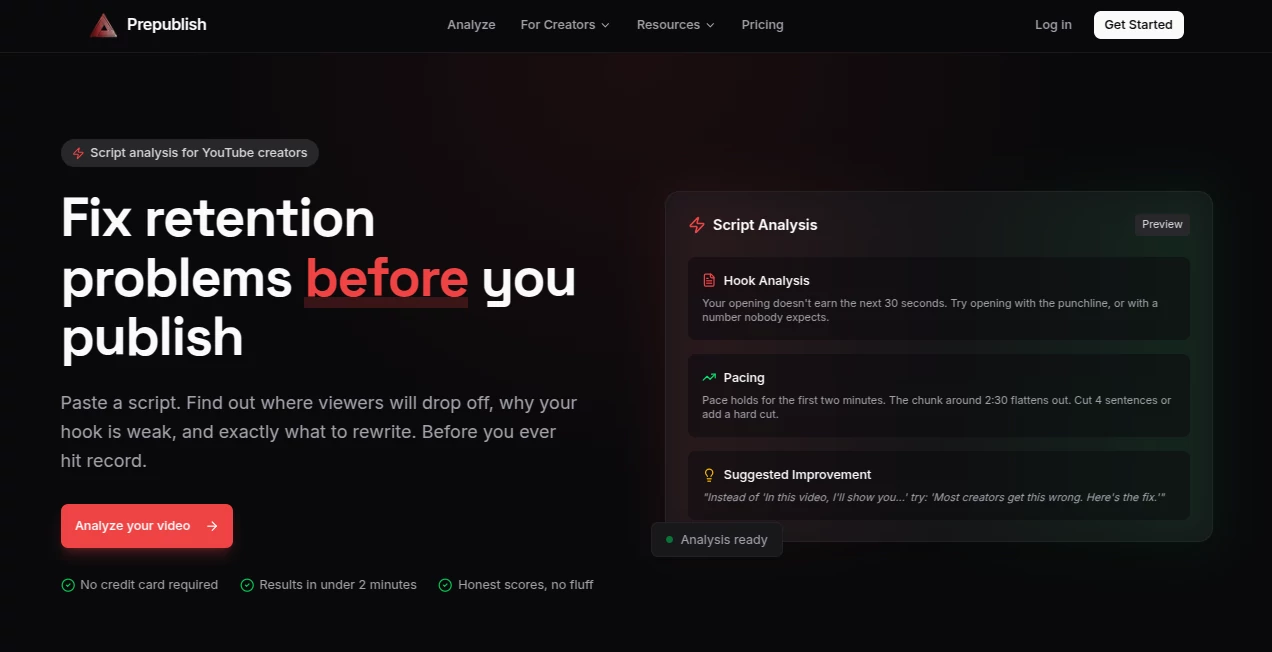 Screenshot of PrePublish – An AI tool in the ,AI SEO Assistant ,AI Content Generator ,AI Rewriter ,AI Writing Assistants  category, showcasing its interface and key features.
