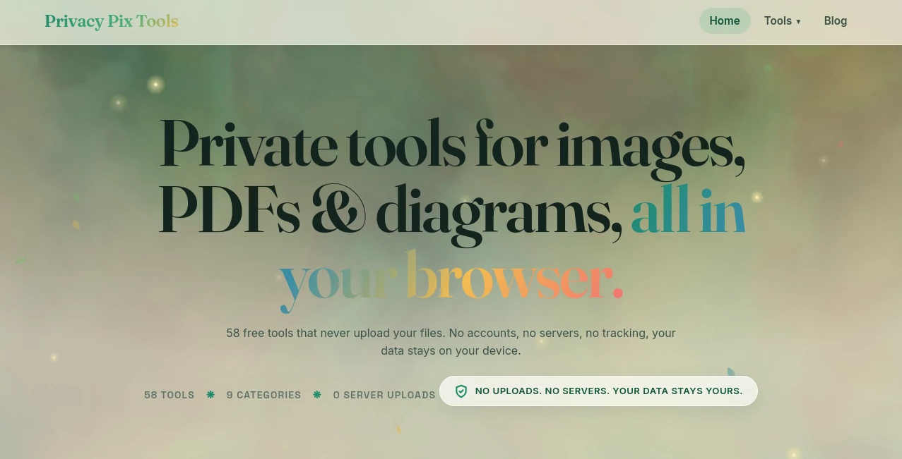 Screenshot of PrivacyPixTools – An AI tool in the ,Photo & Image Editor ,AI Background Remover ,AI Image Recognition ,Image  category, showcasing its interface and key features.