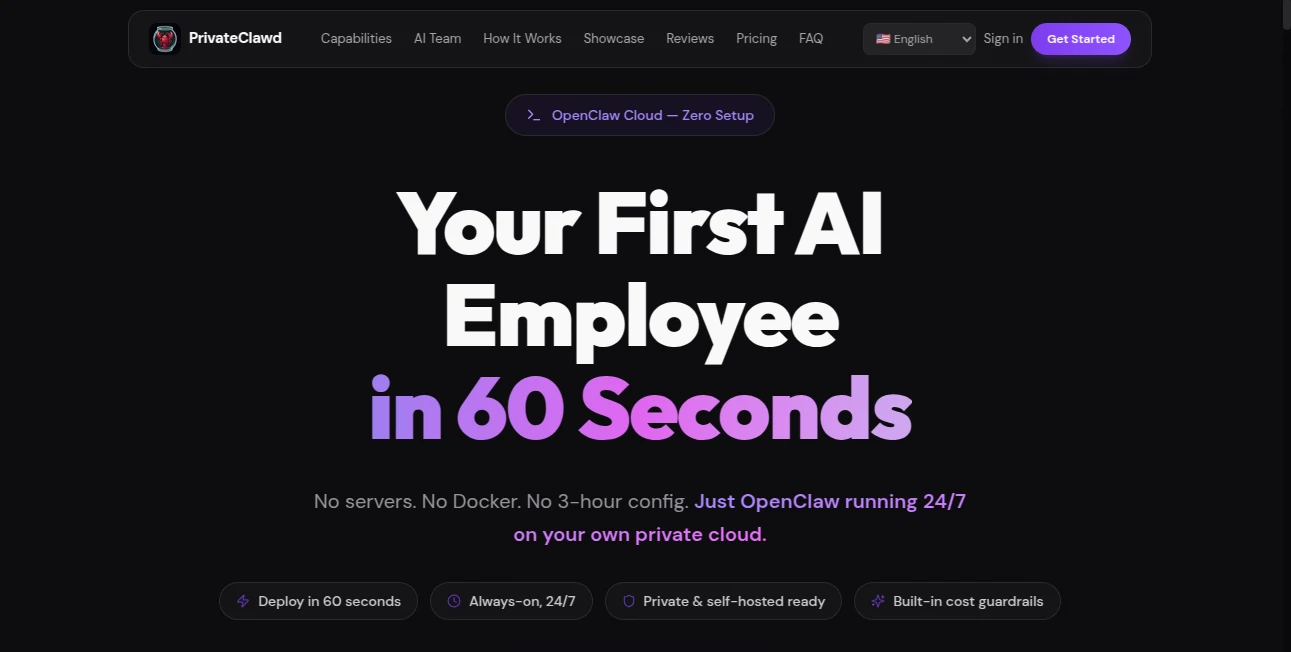 Screenshot of PrivateClawd – An AI tool in the ,AI Workflow Management ,AI Productivity Tools ,AI Task Management ,AI Developer Tools  category, showcasing its interface and key features.