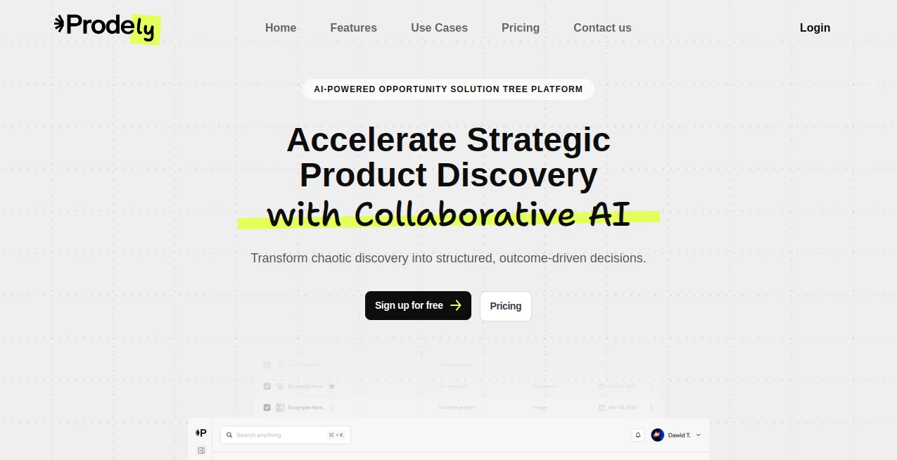 Screenshot of Prodely – An AI tool in the ,AI E-commerce Assistant ,AI Research Tool ,AI Product Description Generator  category, showcasing its interface and key features.