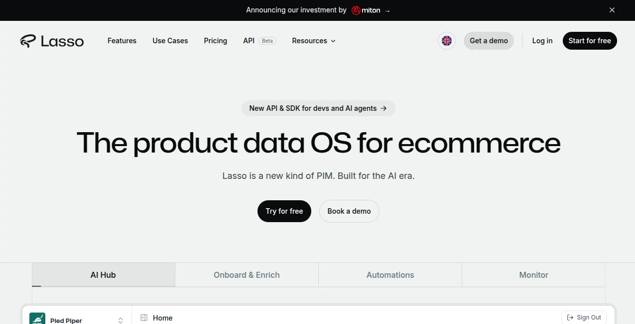 Screenshot of ProductLasso – An AI tool in the ,AI E-commerce Assistant ,AI SEO Assistant ,AI Productivity Tools ,AI Team Collaboration  category, showcasing its interface and key features.