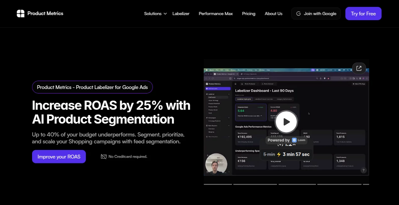 Screenshot of Product Metrics – An AI tool in the ,AI Animated Video ,AI Image to Video ,AI Video Generator ,AI UGC Video Generator  category, showcasing its interface and key features.