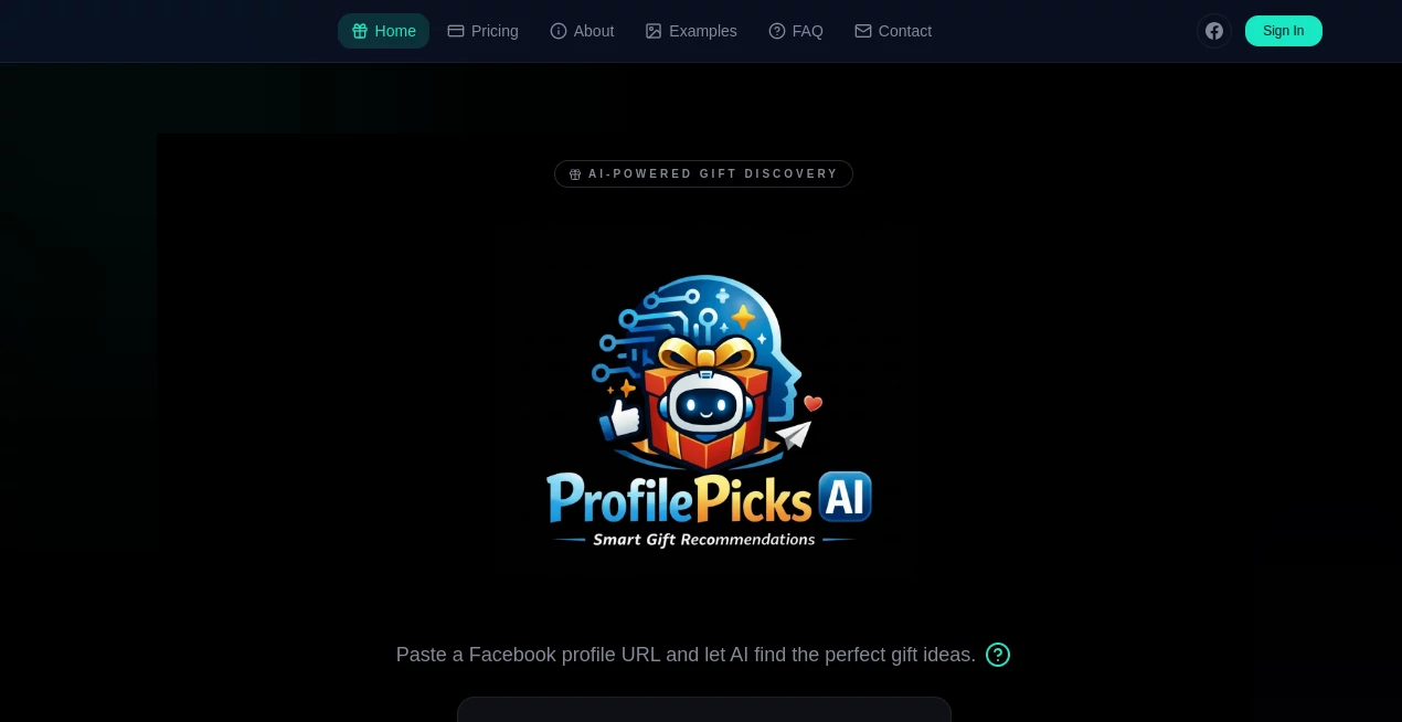 Screenshot of ProfilePicks AI – An AI tool in the ,AI Gift Ideas ,Business  category, showcasing its interface and key features.