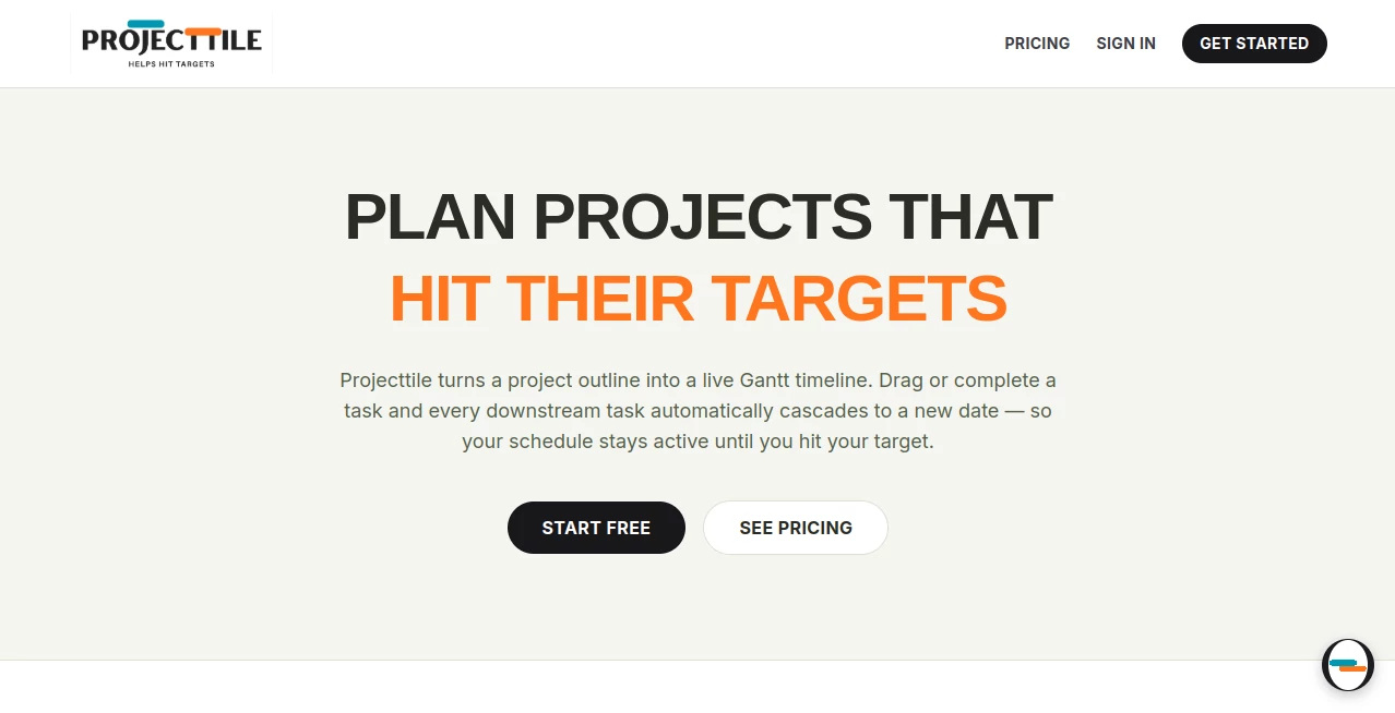 Screenshot of ProjectTile – An AI tool in the ,AI Project Management ,AI Productivity Tools ,AI Task Management ,AI Team Collaboration  category, showcasing its interface and key features.