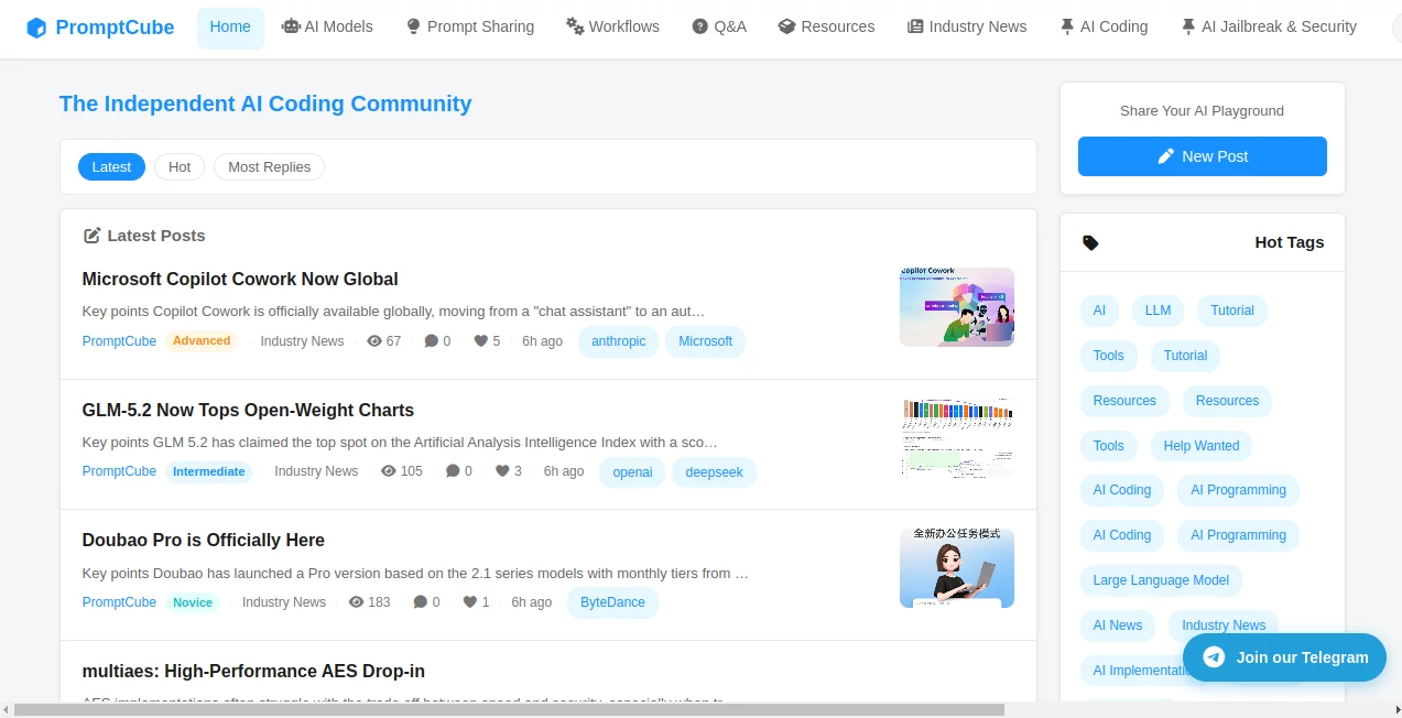 Screenshot of PromptCube – An AI tool in the ,AI Creative Writing ,AI Content Generator ,AI Photo & Image Generator ,Prompt  category, showcasing its interface and key features.