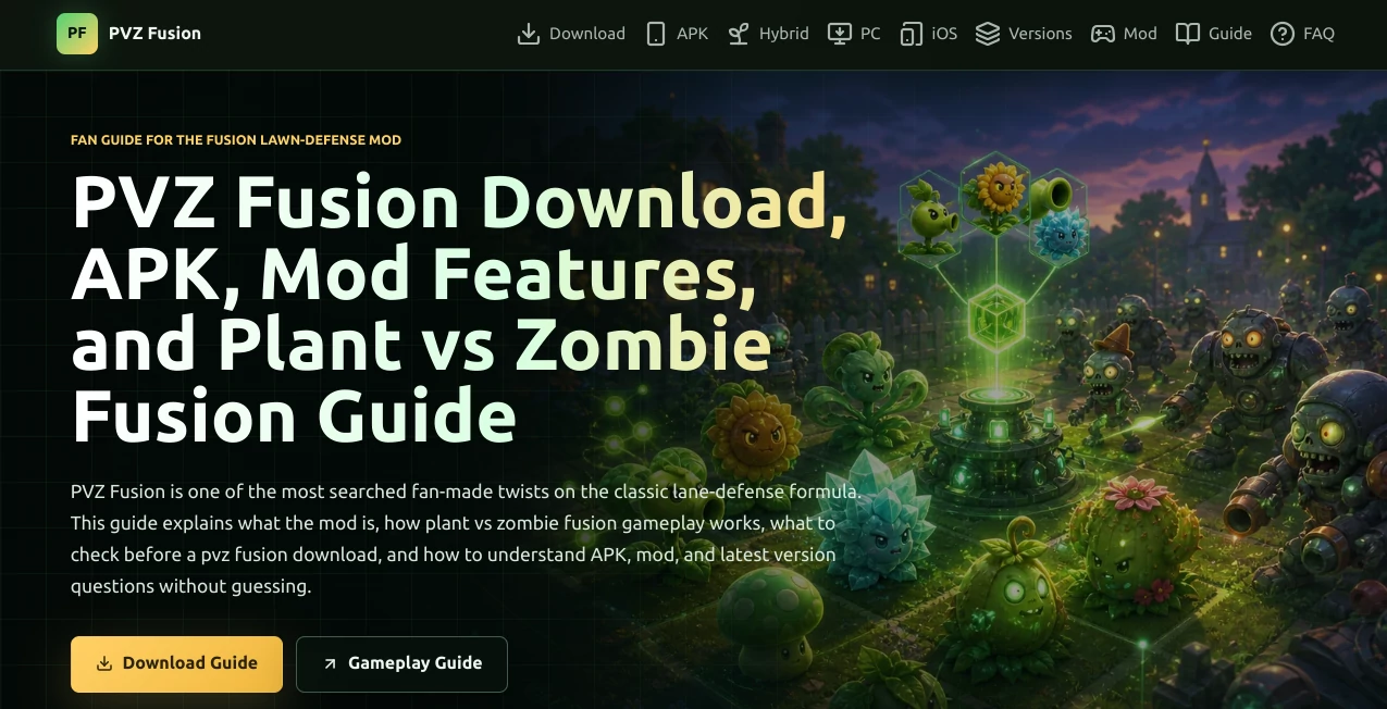 Screenshot of pvz fusion – An AI tool in the ,AI Game ,AI Fun Tools ,AI Video Generator  category, showcasing its interface and key features.