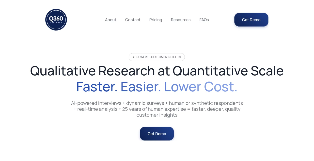 Screenshot of Q360 Insights – An AI tool in the ,AI Research Tool ,AI Analytics Assistant ,AI Forms & Surveys ,Marketing  category, showcasing its interface and key features.