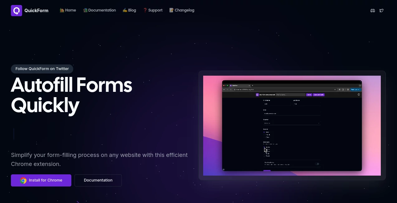 Screenshot of Quickform pro – An AI tool in the ,AI Developer Tools ,AI Productivity Tools ,AI Workflow Management ,AI Forms & Surveys  category, showcasing its interface and key features.