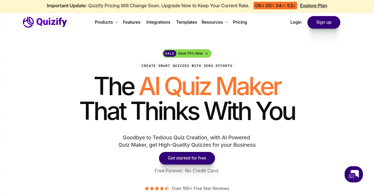Screenshot of Quizify - AI Quiz Maker – An AI tool in the ,AI Lead Generation ,AI Marketing Plan Generator ,AI Quizzes ,AI Forms & Surveys  category, showcasing its interface and key features.
