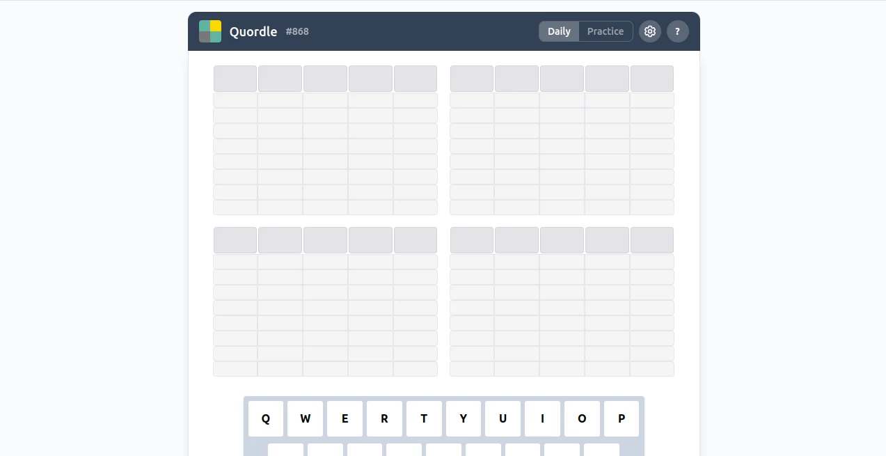 Screenshot of Quordle – An AI tool in the ,AI Game  category, showcasing its interface and key features.