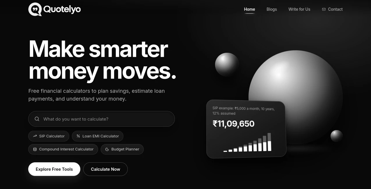 Screenshot of Quotelyo – An AI tool in the ,AI Accounting Assistant ,Productivity  category, showcasing its interface and key features.