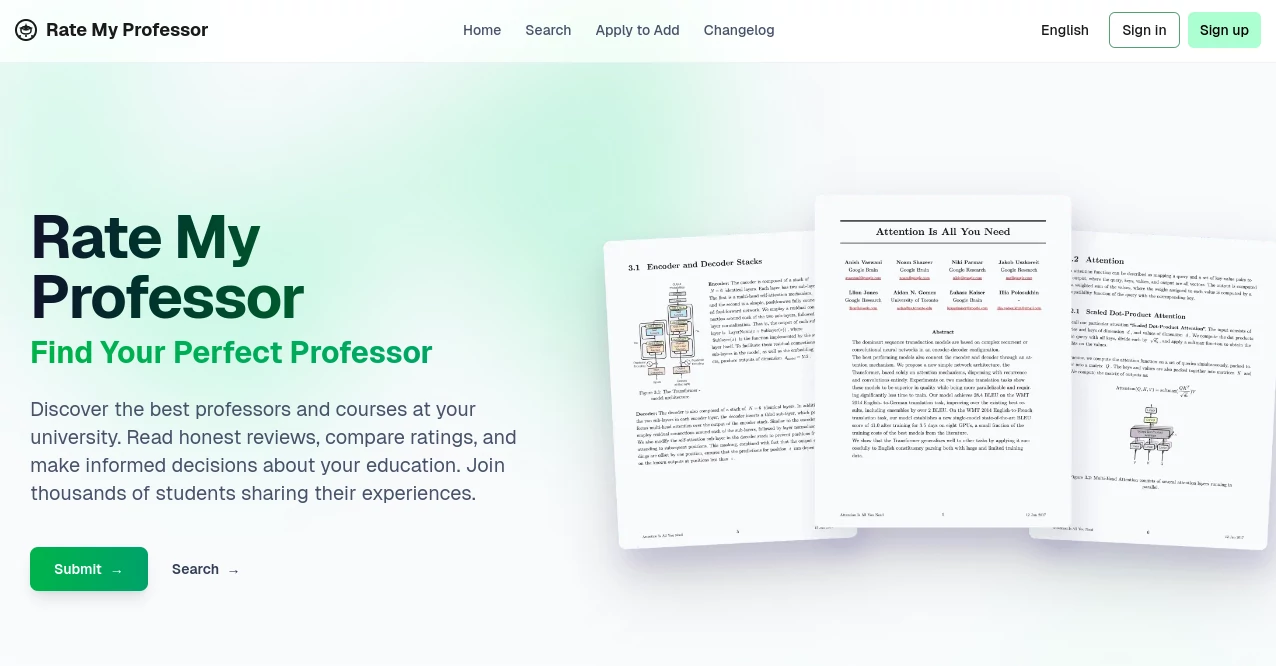 Screenshot of Evaluate Professor – An AI tool in the ,AI Tutorial ,AI Course ,AI Quizzes ,AI Education Assistant  category, showcasing its interface and key features.