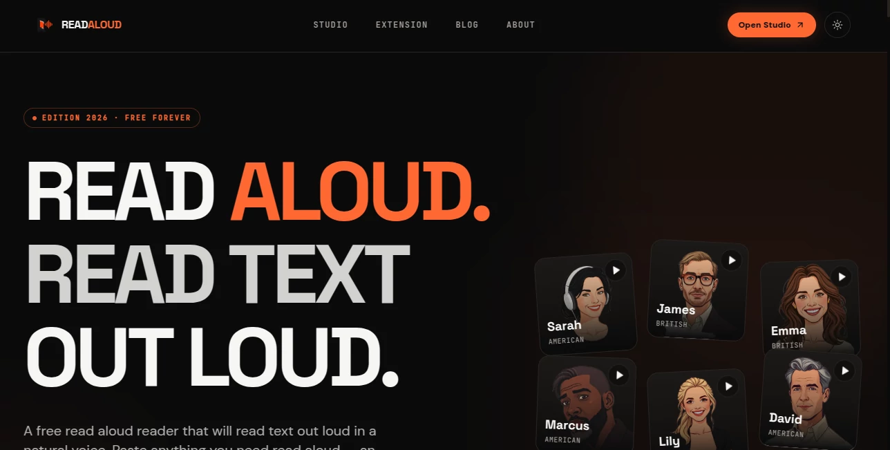 Screenshot of ReadAloud – An AI tool in the ,AI PDF ,AI Speech Synthesis ,AI Productivity Tools ,AI Speech to Text  category, showcasing its interface and key features.