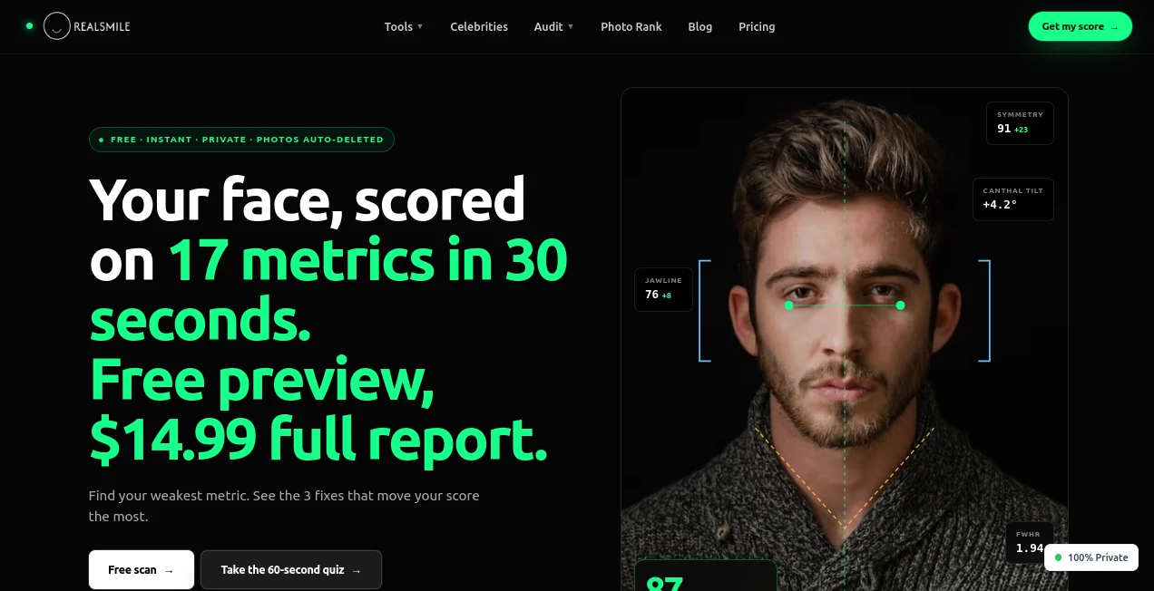 Screenshot of RealSmile – An AI tool in the ,AI Photo Enhancer ,AI Selfie & Portrait ,AI Image to Image ,AI Face Swap Generator  category, showcasing its interface and key features.