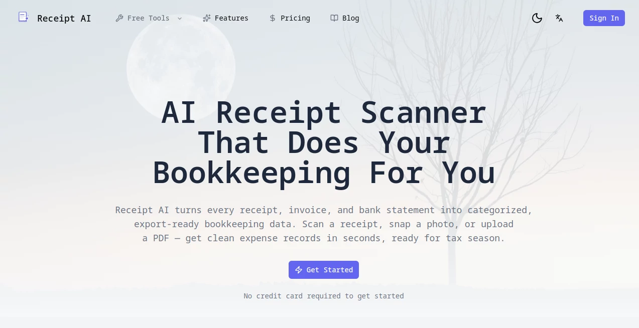 Screenshot of Receipt AI – An AI tool in the ,AI Accounting Assistant ,AI Productivity Tools ,AI Document Extraction ,Business  category, showcasing its interface and key features.