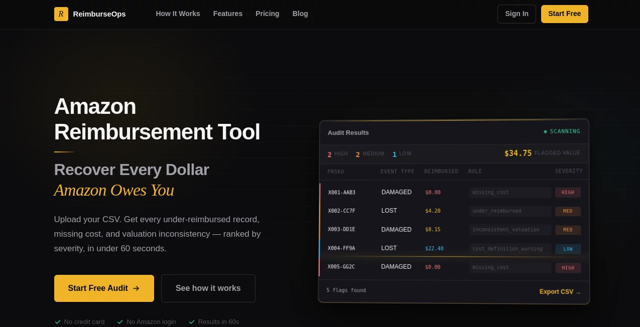 Screenshot of ReimburseOps – An AI tool in the ,AI Productivity Tools ,AI Analytics Assistant ,AI E-commerce Assistant ,Business  category, showcasing its interface and key features.
