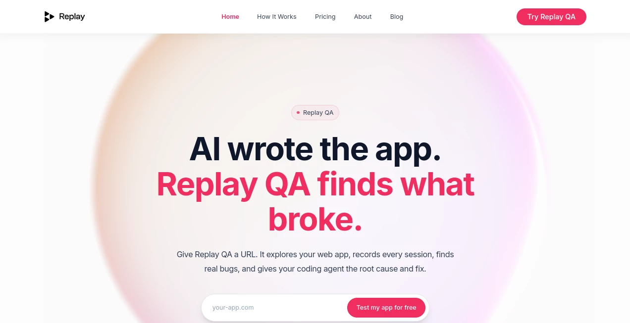 Screenshot of Replay.io – An AI tool in the ,AI Monitor & Report Builder ,AI Testing & QA ,AI Developer Tools ,Code & IT  category, showcasing its interface and key features.