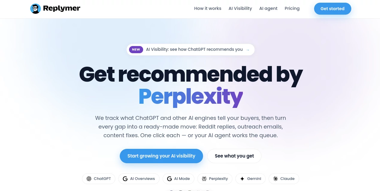 Screenshot of Replymer – An AI tool in the ,AI Lead Generation ,AI Social Media Assistant ,AI Digital Marketing Generator ,AI Customer Service Assistant  category, showcasing its interface and key features.