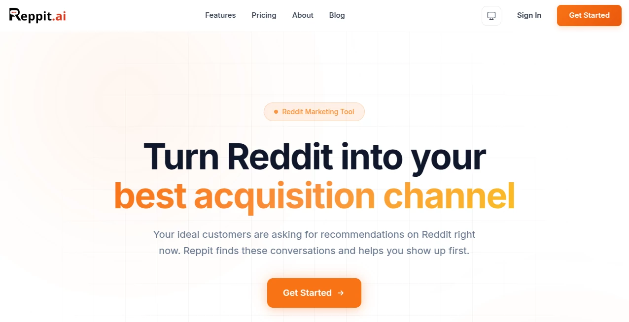 Screenshot of Reppit AI – An AI tool in the ,AI Lead Generation ,AI Marketing Plan Generator ,AI Social Media Assistant ,AI Customer Service Assistant  category, showcasing its interface and key features.