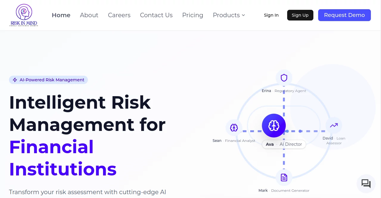 Screenshot of Risk In Mind AI – An AI tool in the ,AI Business Ideas Generator ,AI Research Tool ,AI Analytics Assistant ,AI Consulting Assistant  category, showcasing its interface and key features.