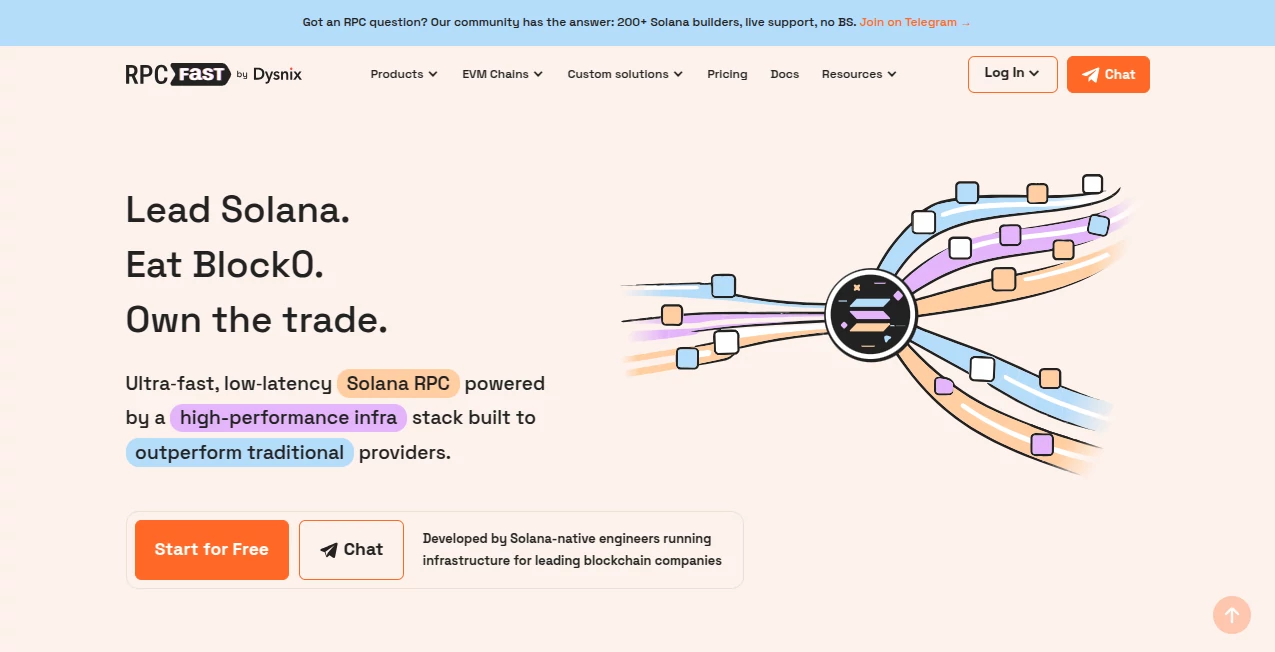 Screenshot of RPC Fast – An AI tool in the ,AI API Design ,AI Developer Tools  category, showcasing its interface and key features.