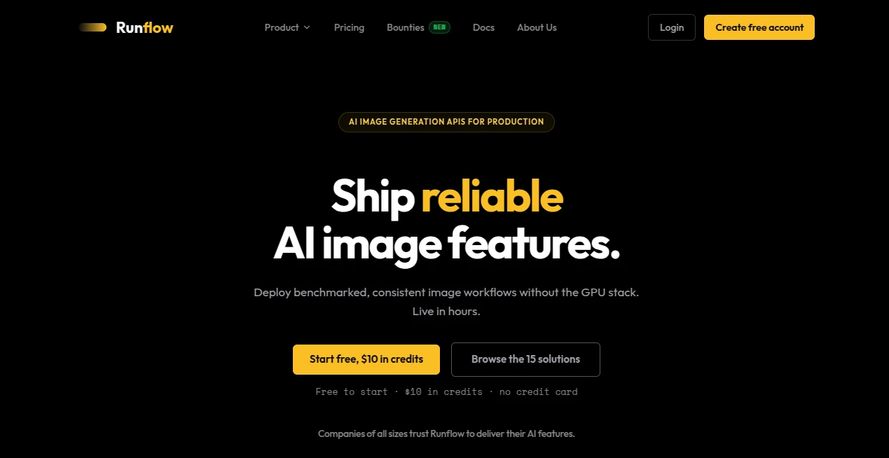 Screenshot of Runflow – An AI tool in the ,AI Workflow Management ,AI No-Code & Low-Code ,AI Productivity Tools ,AI Developer Tools  category, showcasing its interface and key features.