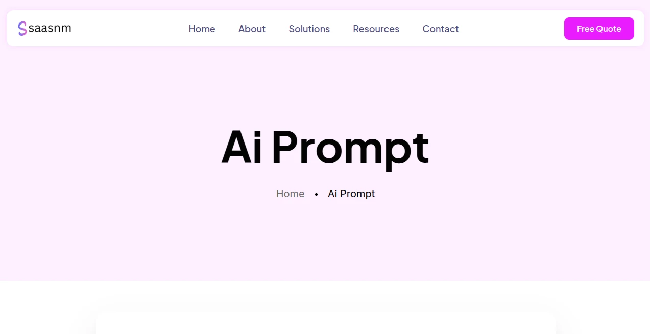 Screenshot of AI prompt Generator – An AI tool in the ,AI SEO Assistant ,AI Content Generator ,Prompt ,AI Writing Assistants  category, showcasing its interface and key features.