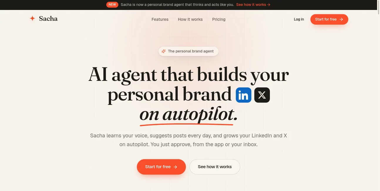 Screenshot of Sacha – An AI tool in the ,AI Writing Assistants ,AI Productivity Tools ,AI Team Collaboration ,AI Notes Assistant  category, showcasing its interface and key features.