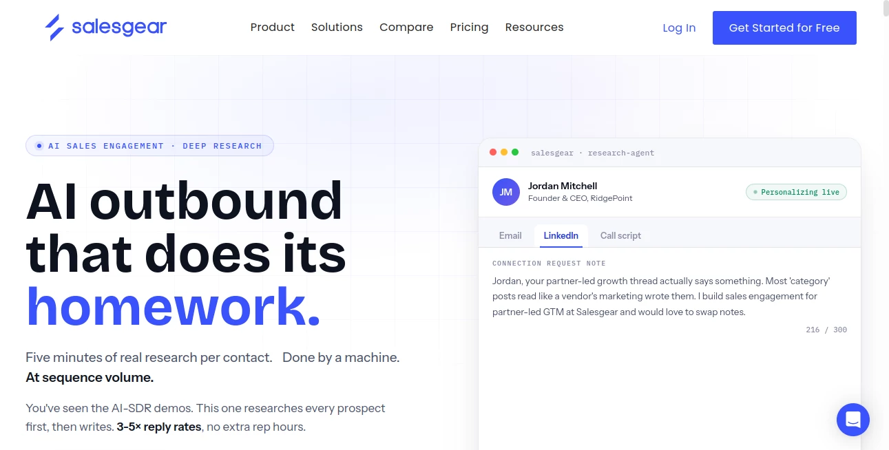 Screenshot of salesgear – An AI tool in the ,AI Sales Assistant ,AI CRM Assistant ,AI Email Marketing ,AI Lead Generation  category, showcasing its interface and key features.