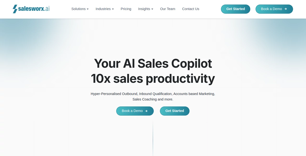 Screenshot of SalesWorx – An AI tool in the ,AI Sales Assistant ,AI Customer Service Assistant ,AI CRM Assistant ,AI Lead Generation  category, showcasing its interface and key features.