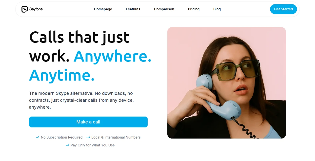 Screenshot of Sayfone – An AI tool in the ,AI Voice & Audio Editing ,AI Speech Synthesis ,AI Voice Assistants  category, showcasing its interface and key features.