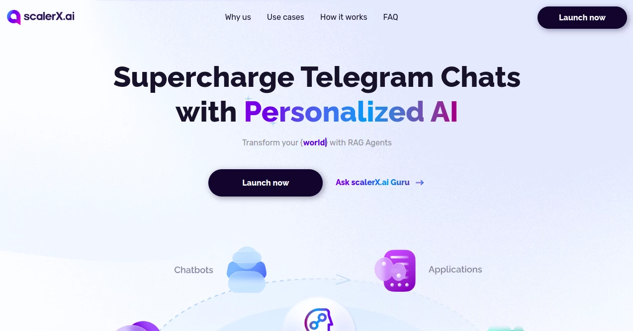 Screenshot of ScalerX – An AI tool in the ,AI Lead Generation ,AI Customer Service Assistant ,AI Team Collaboration ,AI Chatbot  category, showcasing its interface and key features.