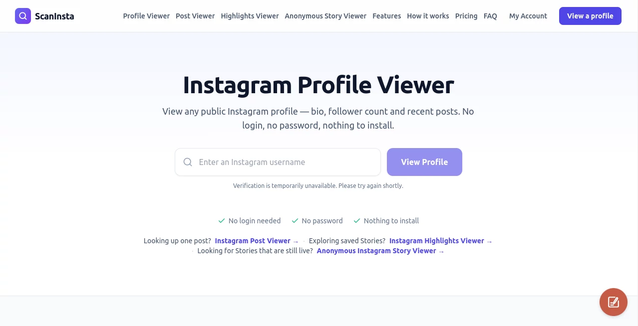 Screenshot of ScanInsta – An AI tool in the ,AI Instagram Assistant ,AI Social Media Assistant ,Marketing  category, showcasing its interface and key features.