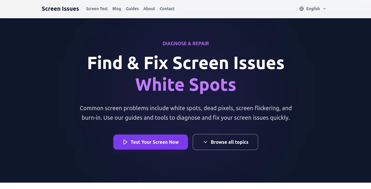 Screenshot of Screen Issues – An AI tool in the ,Other ,Other  category, showcasing its interface and key features.