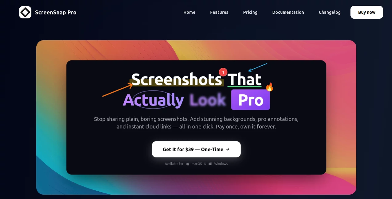 Screenshot of ScreenSnap Pro – An AI tool in the ,AI Recording ,Photo & Image Editor ,Other ,AI Video Recording  category, showcasing its interface and key features.