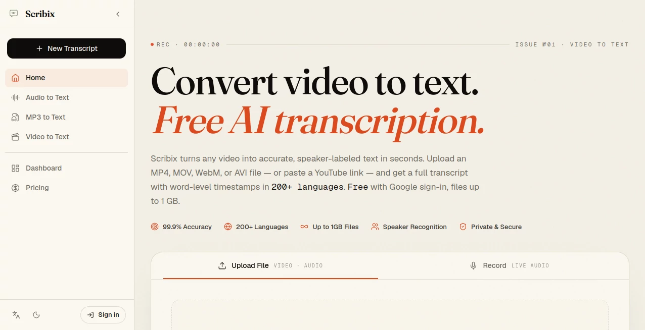 Screenshot of Scribix – An AI tool in the ,AI Blog Writer ,AI Writing Assistants ,AI Content Generator ,AI SEO Assistant  category, showcasing its interface and key features.